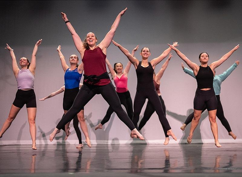 Converse dance students perform on stage